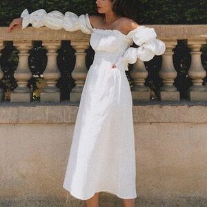 Sleeper White Long Sleeve Dress